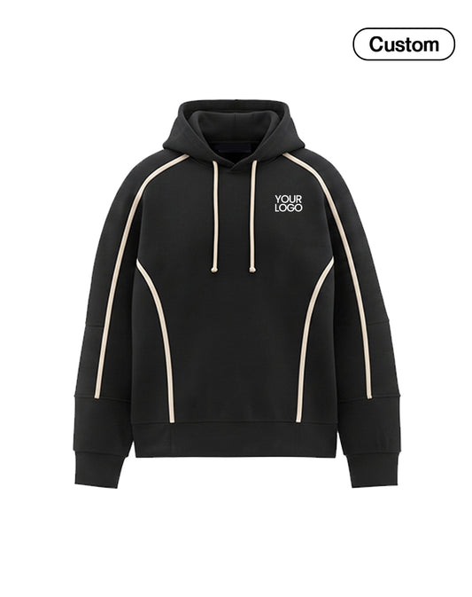 Custom Premium Hoodie - Black Accent Design - Personalized Pullover