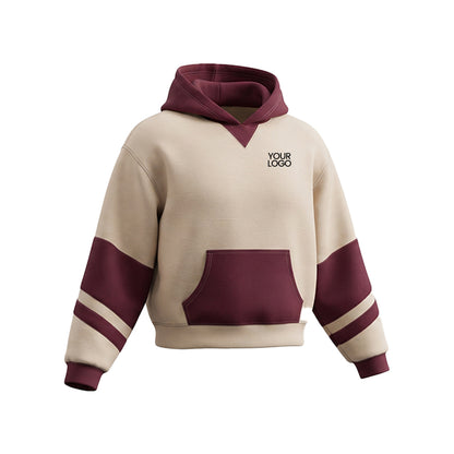 Custom Premium Hoodie - Varsity Color Block - Personalized Sweatshirt