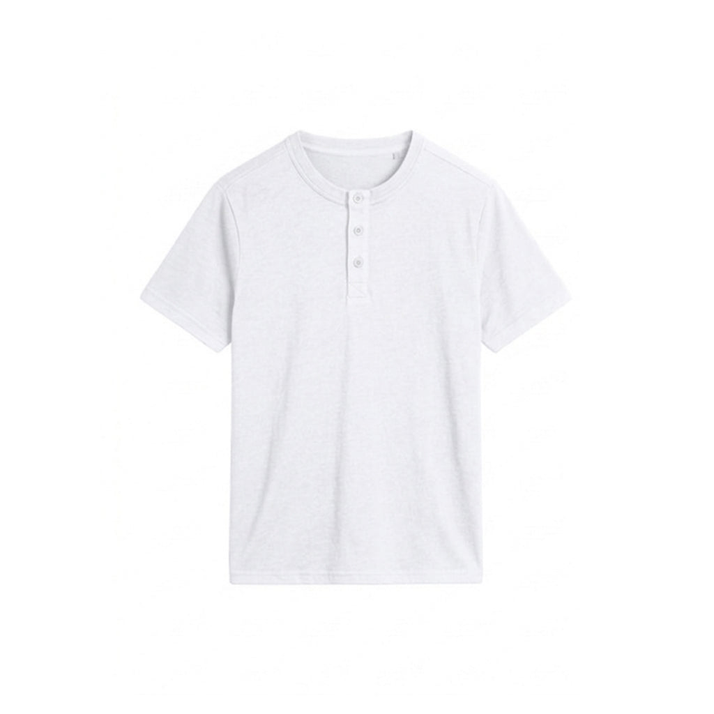 Custom Men Henley Half Sleeves - Solid Color Personalized Top