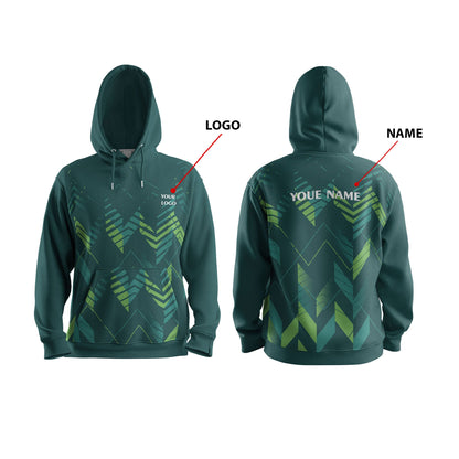 Custom Hoodie – Zigzag Geometric Design – Personalized Apparel