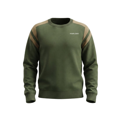 Custom Men Sweatshirt - Raglan Shoulder Stripe - Personalized Top