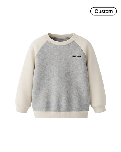 Custom Girls Sweatshirt - Two-Tone Raglan Crewneck - Personalized