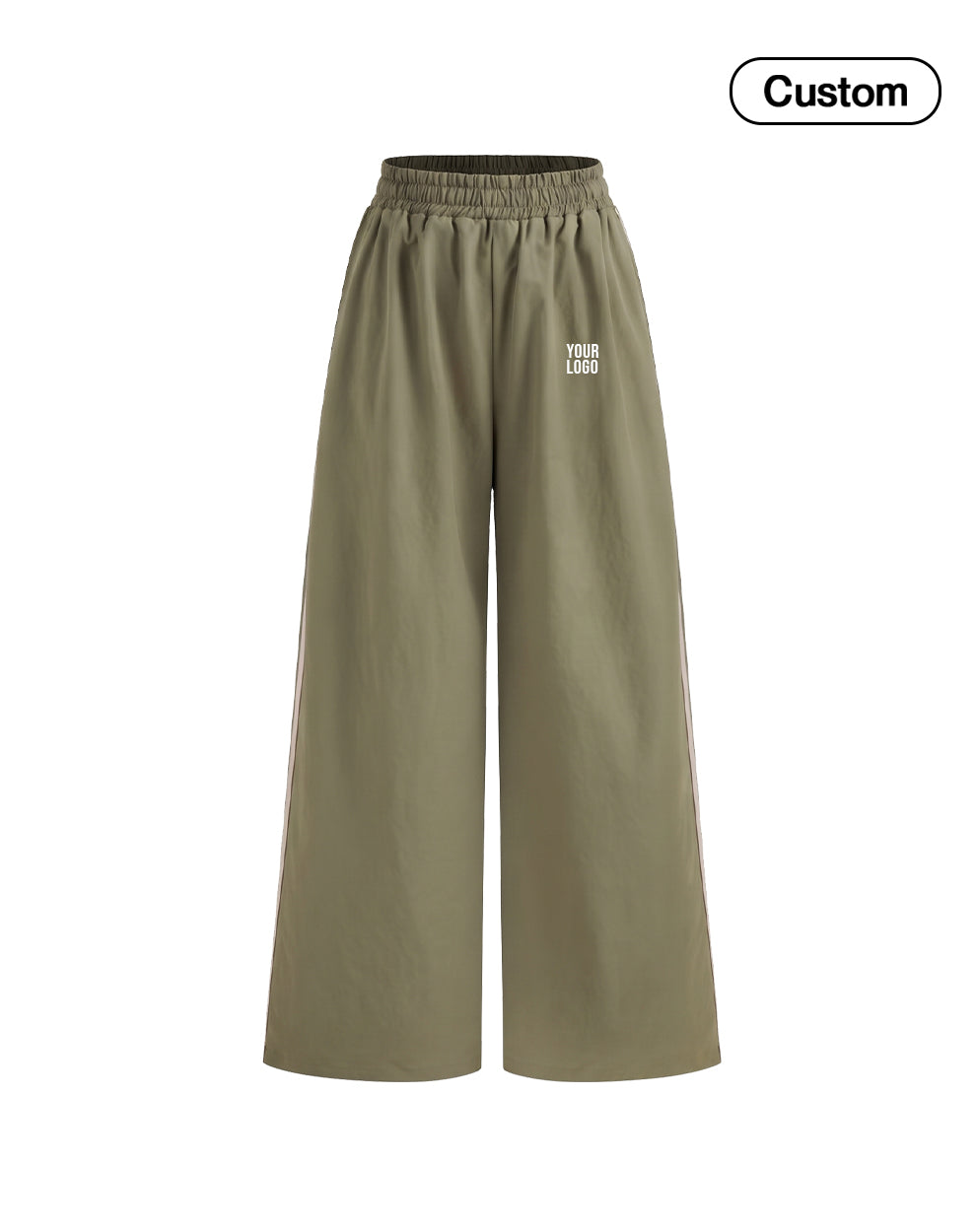 Custom Women Wide-Leg Trousers - Contrast Panels - Personalized