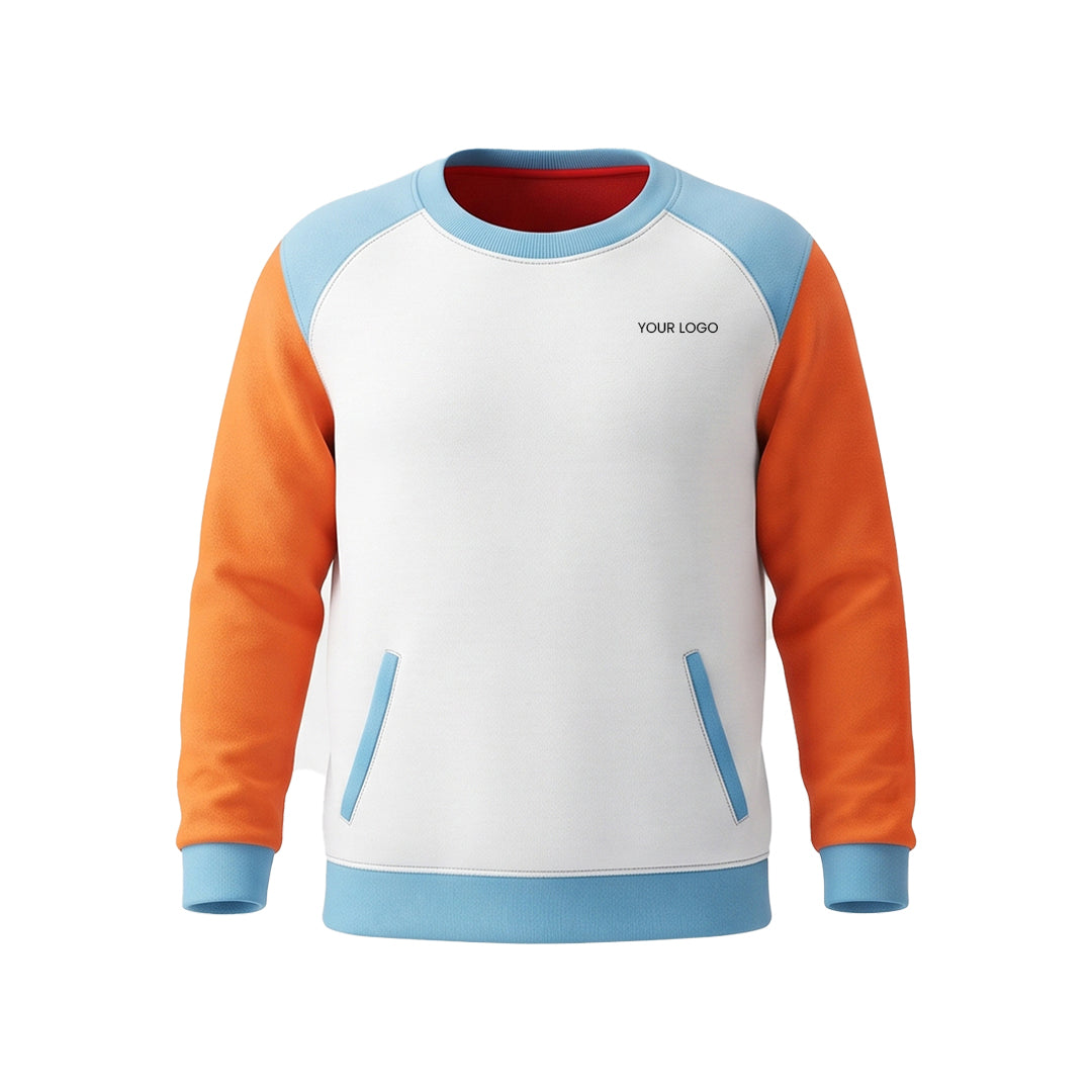 Custom Men Sweatshirt - Contrast Raglan Sleeve - Personalized