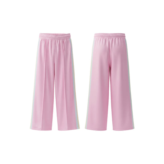 Custom Girls Wide Trouser - Pastel Side Stripes - Personalized