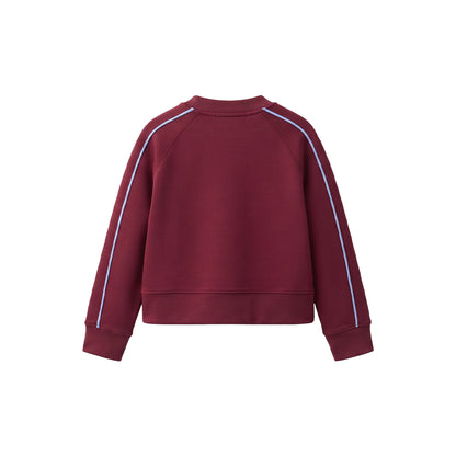 Custom Girls Sweatshirt - Raglan Side Stripe Detail - Personalized