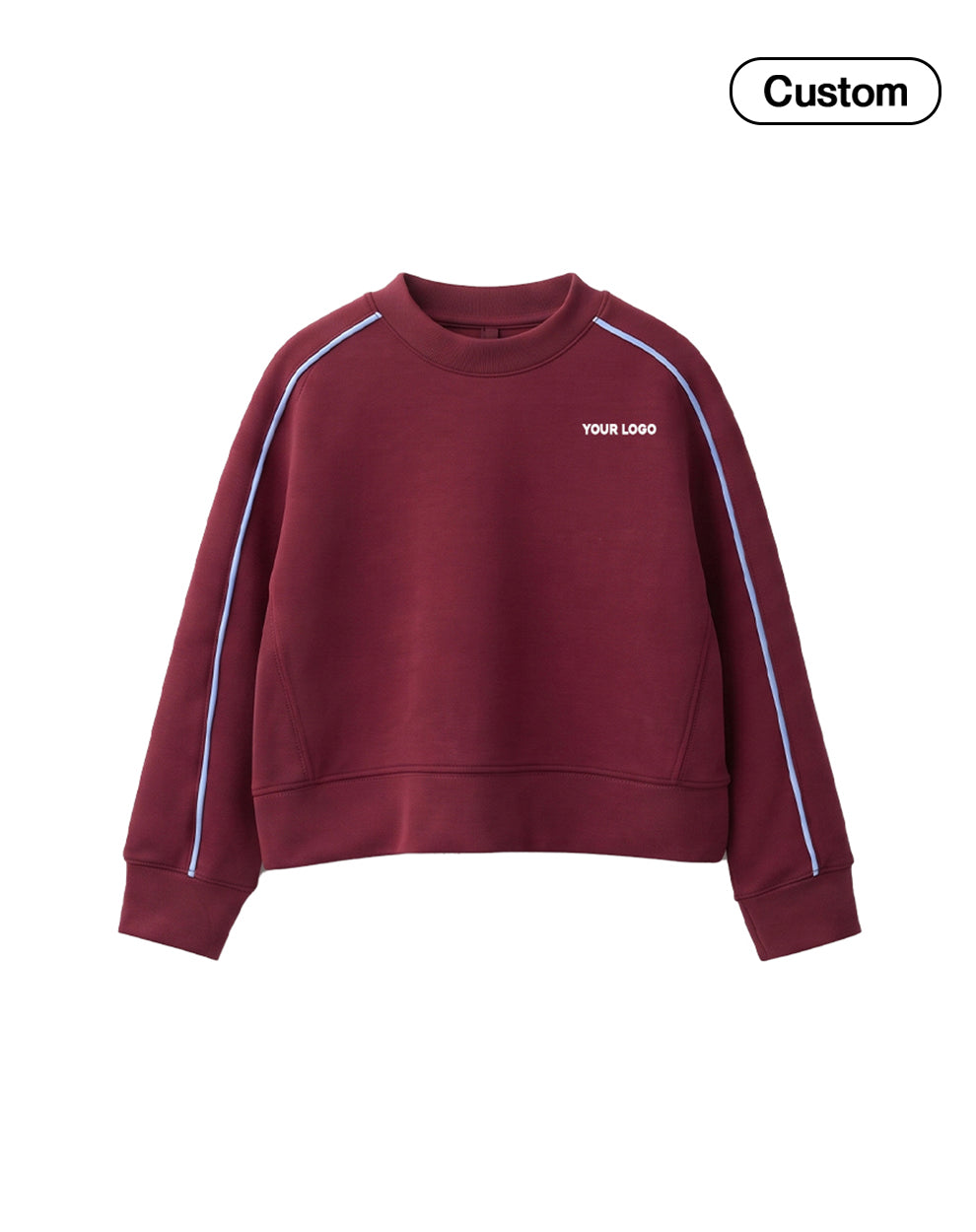 Custom Girls Sweatshirt - Raglan Side Stripe Detail - Personalized