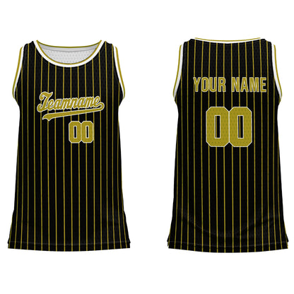 Custom Basketball Tank Top - Dark Pinstripe - Personalized Top
