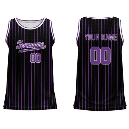 Custom Basketball Tank Top - Dark Pinstripe - Personalized Top