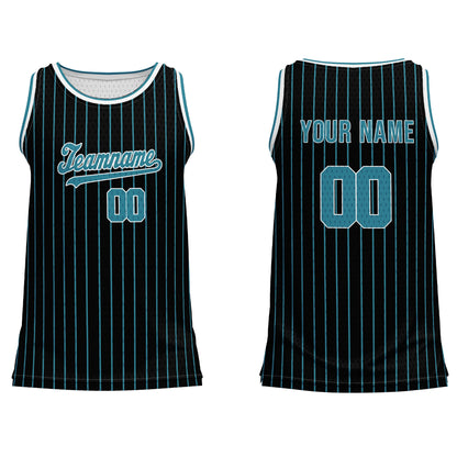 Custom Basketball Tank Top - Dark Pinstripe - Personalized Top