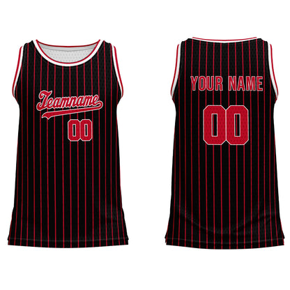 Custom Basketball Tank Top - Dark Pinstripe - Personalized Top