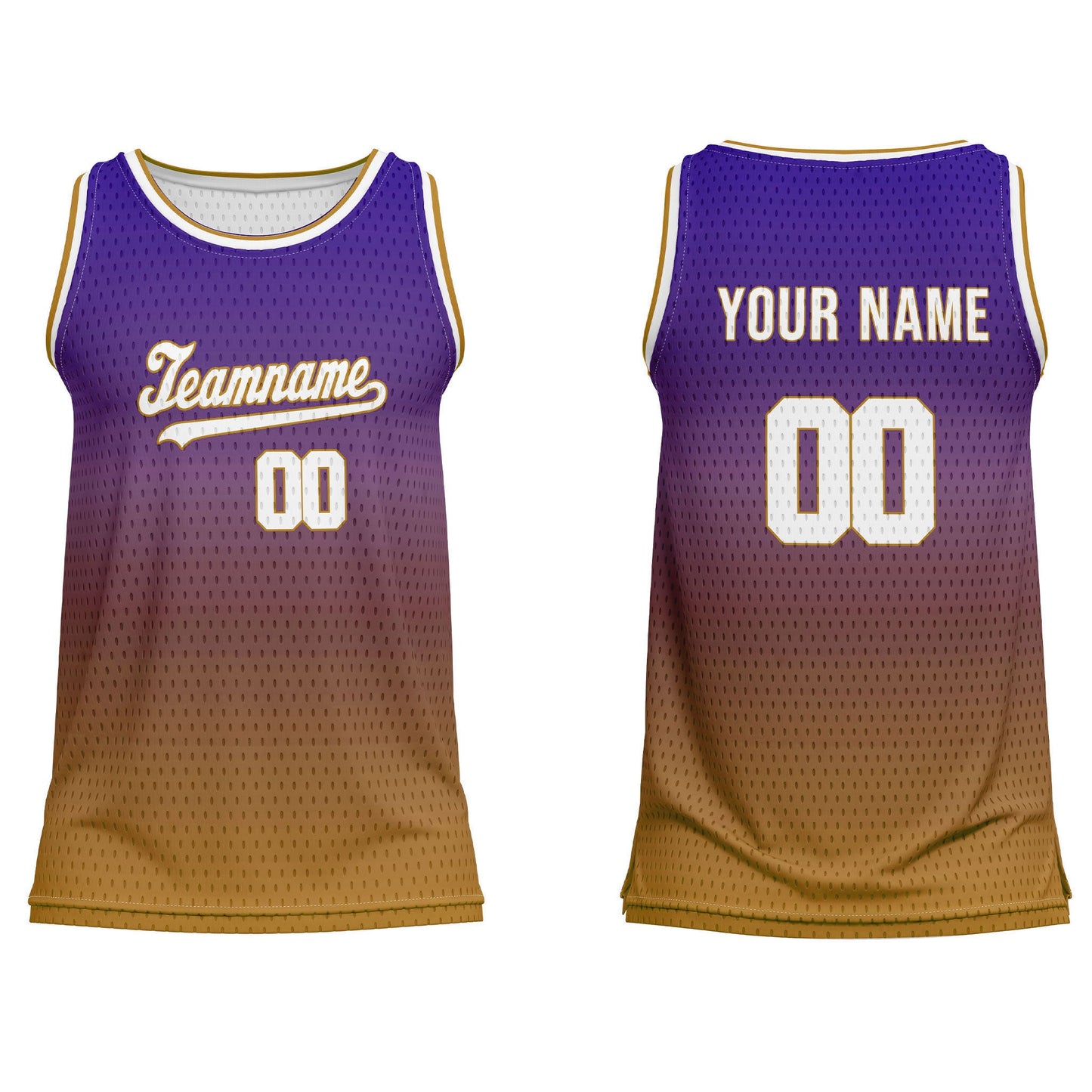 Custom Basketball Tank Top - Two-Tone Fade - Personalized Tee