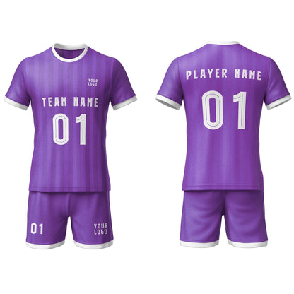 Custom Soccer Uniform – Stripe Design – Personalized Kit