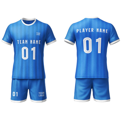 Custom Soccer Uniform – Stripe Design – Personalized Kit