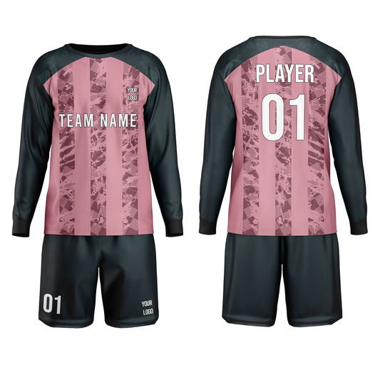 Custom Soccer Goalkeeper Uniform – Raglan Stripe – Personalized