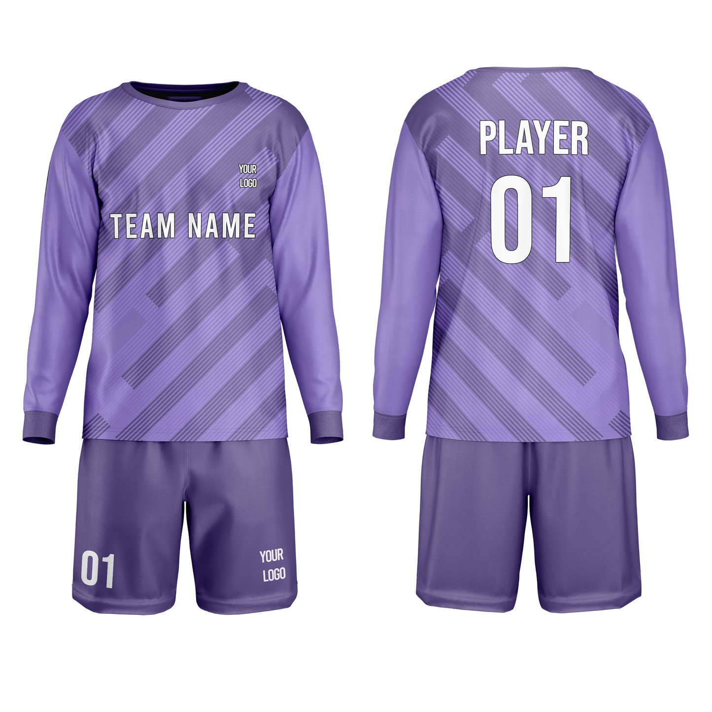 Custom Soccer Goalkeeper Uniform - Diagonal Stripe - Personalized