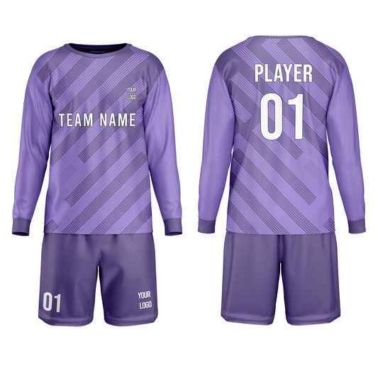 Custom Soccer Goalkeeper Uniform - Diagonal Stripe - Personalized