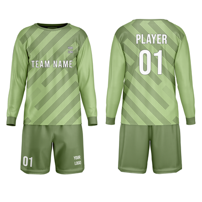 Custom Soccer Goalkeeper Uniform - Diagonal Stripe - Personalized