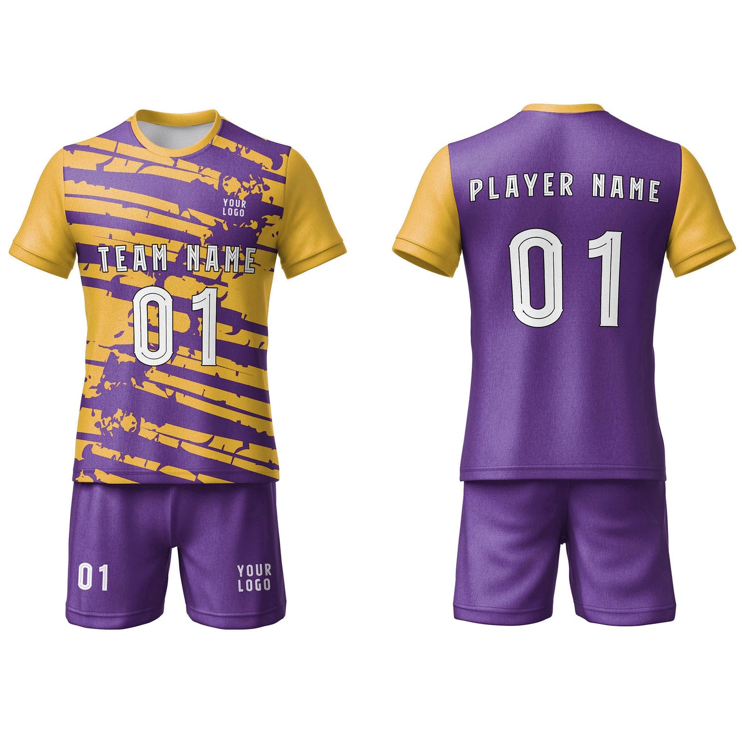 Custom Soccer Uniform - Duotone Splash Design - Personalized Kit