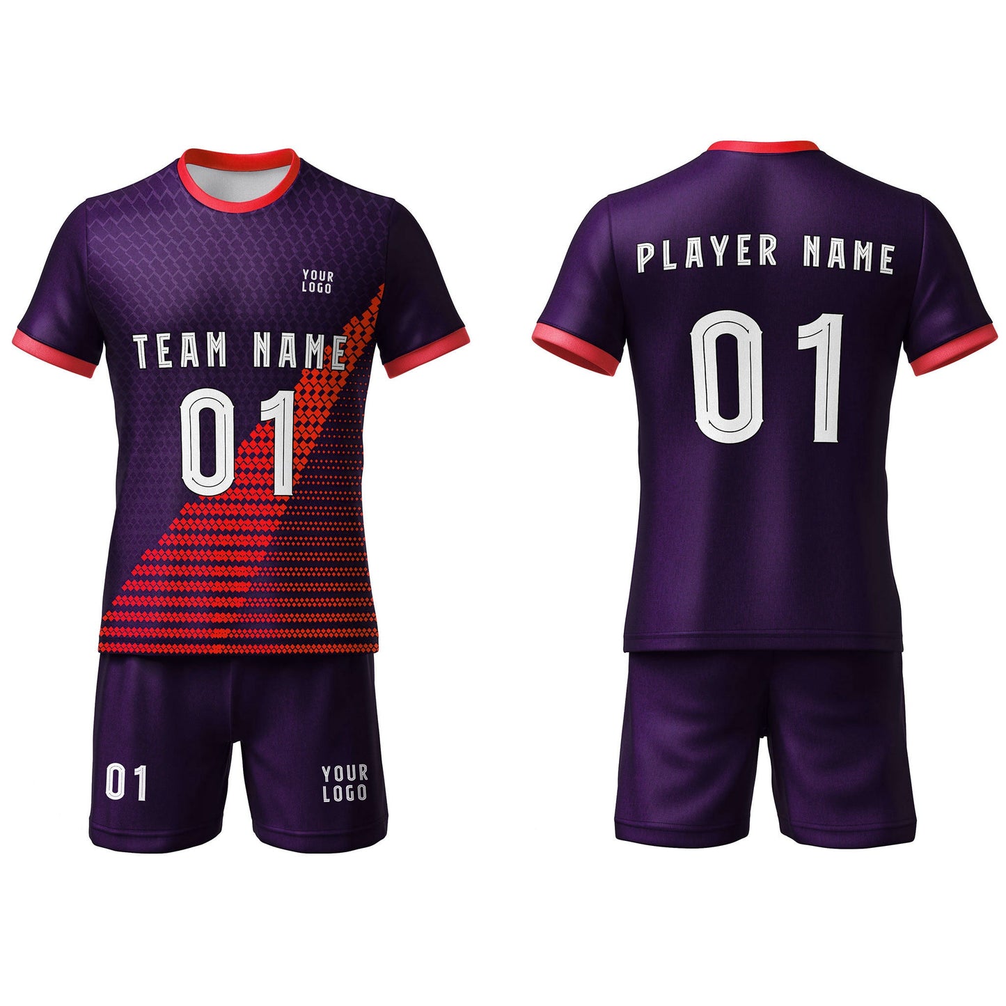 Custom Soccer Uniform - Accent Design - Personalized Uniform
