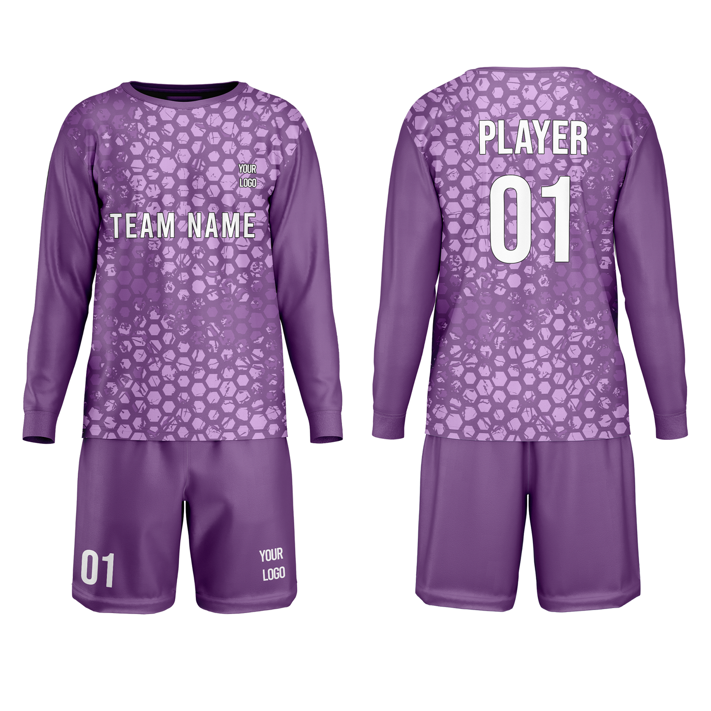 Custom Soccer Goalkeeper Uniform - Honeycomb - Personalized