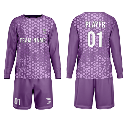Custom Soccer Goalkeeper Uniform - Honeycomb - Personalized