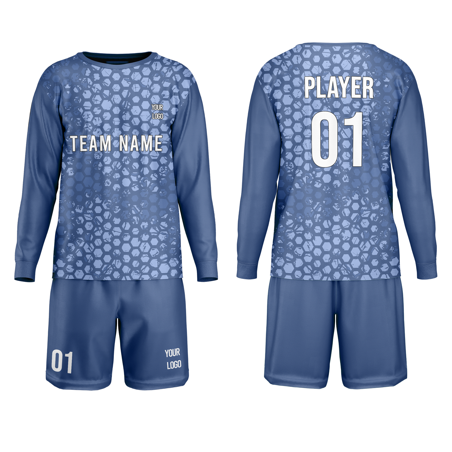 Custom Soccer Goalkeeper Uniform - Honeycomb - Personalized