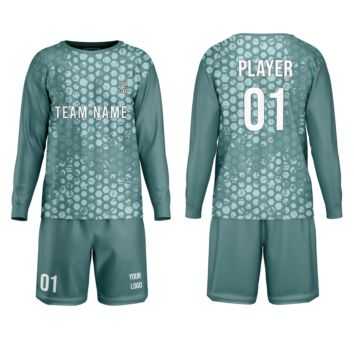 Custom Soccer Goalkeeper Uniform - Honeycomb - Personalized