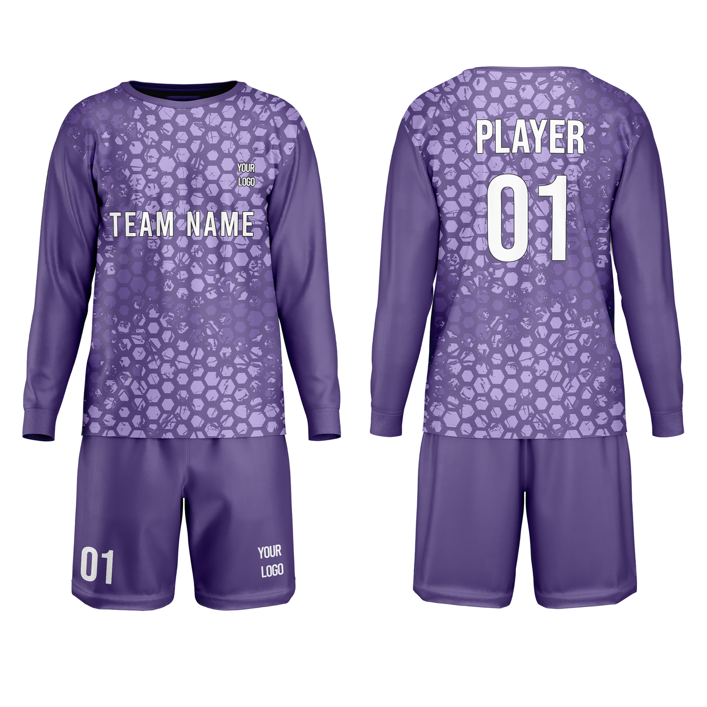 Custom Soccer Goalkeeper Uniform - Honeycomb - Personalized