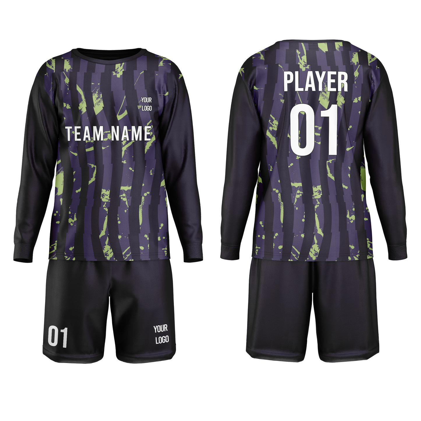 Custom Soccer Goalkeeper Uniform - Wave Stripe - Personalized Kit