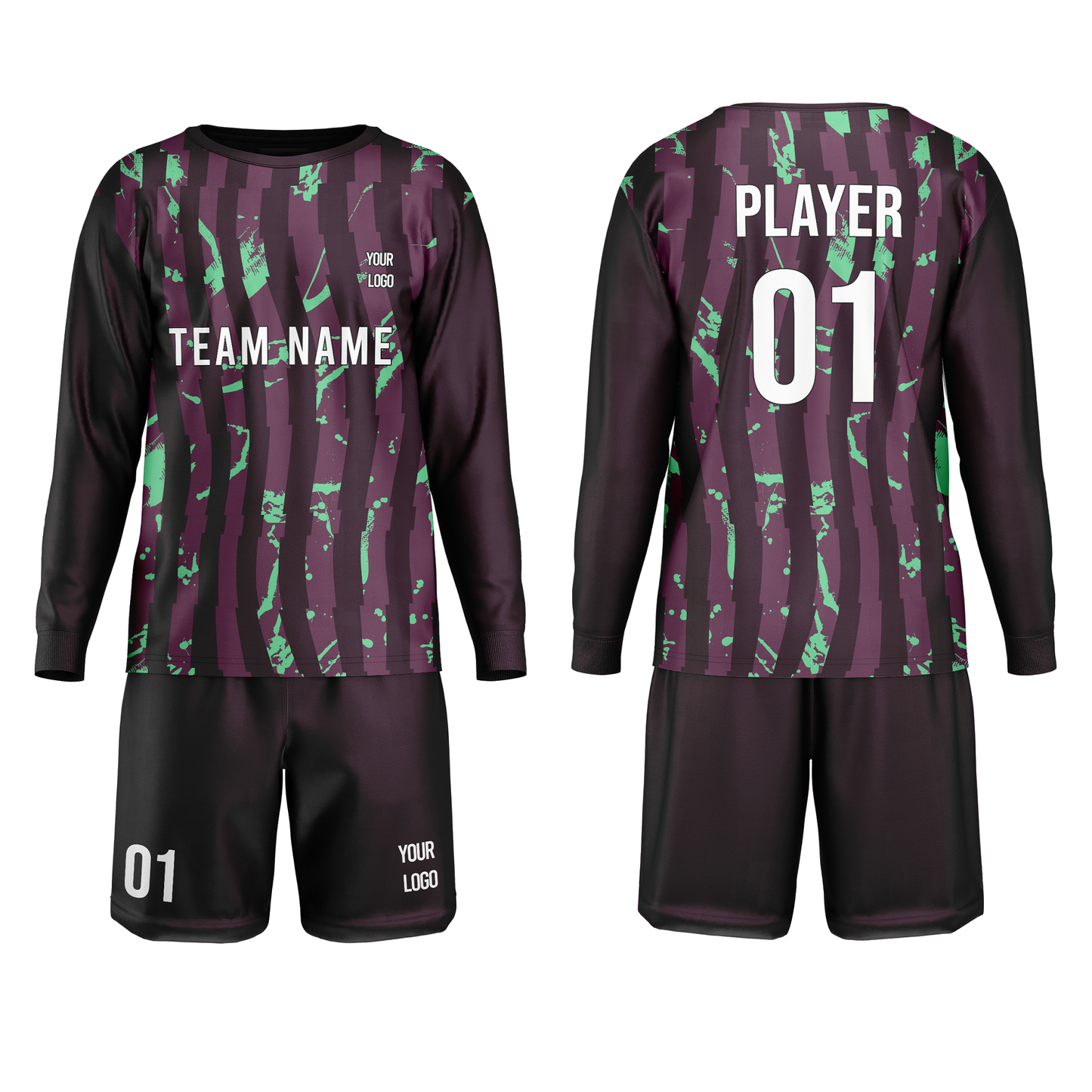 Custom Soccer Goalkeeper Uniform - Wave Stripe - Personalized Kit