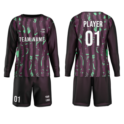 Custom Soccer Goalkeeper Uniform - Wave Stripe - Personalized Kit