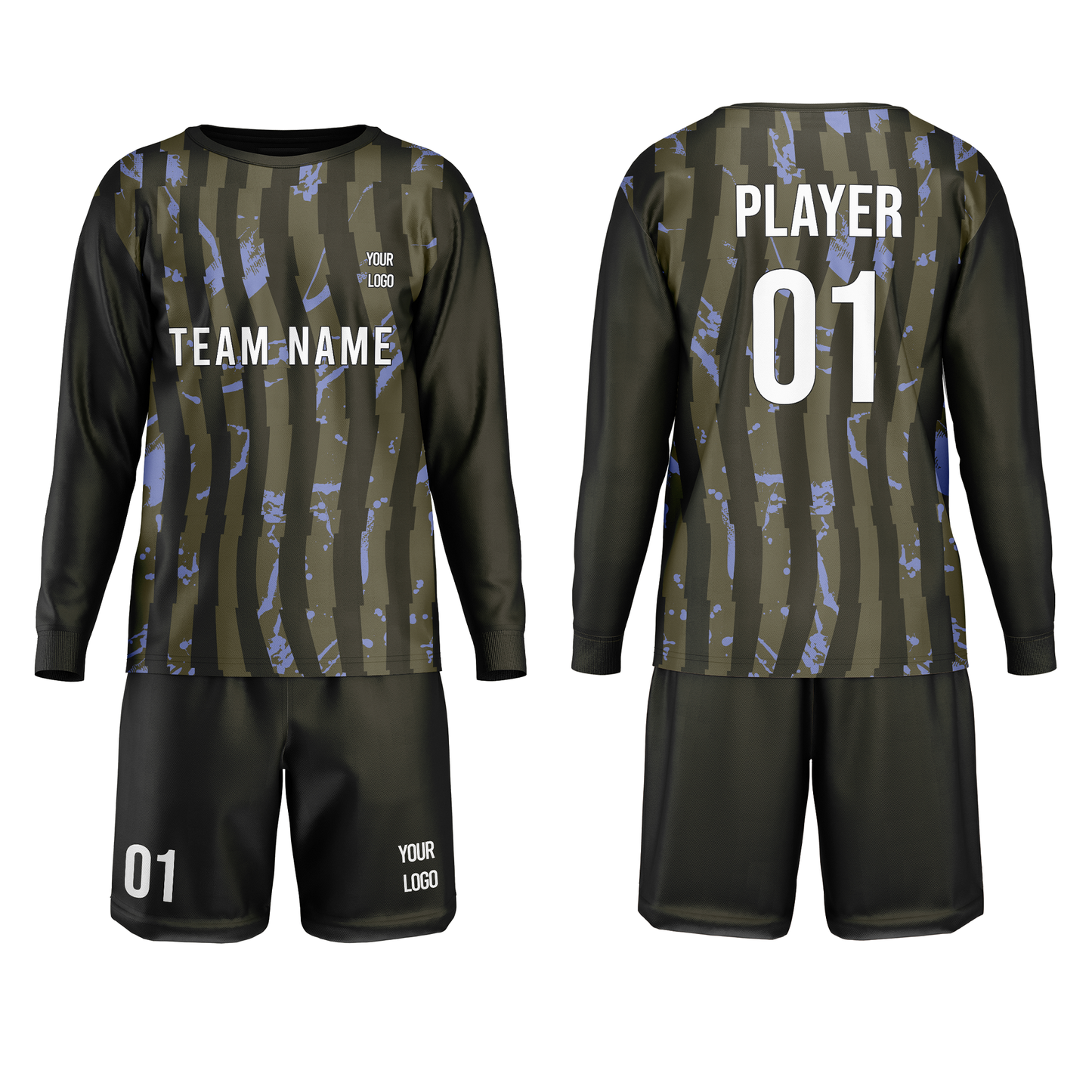 Custom Soccer Goalkeeper Uniform - Wave Stripe - Personalized Kit
