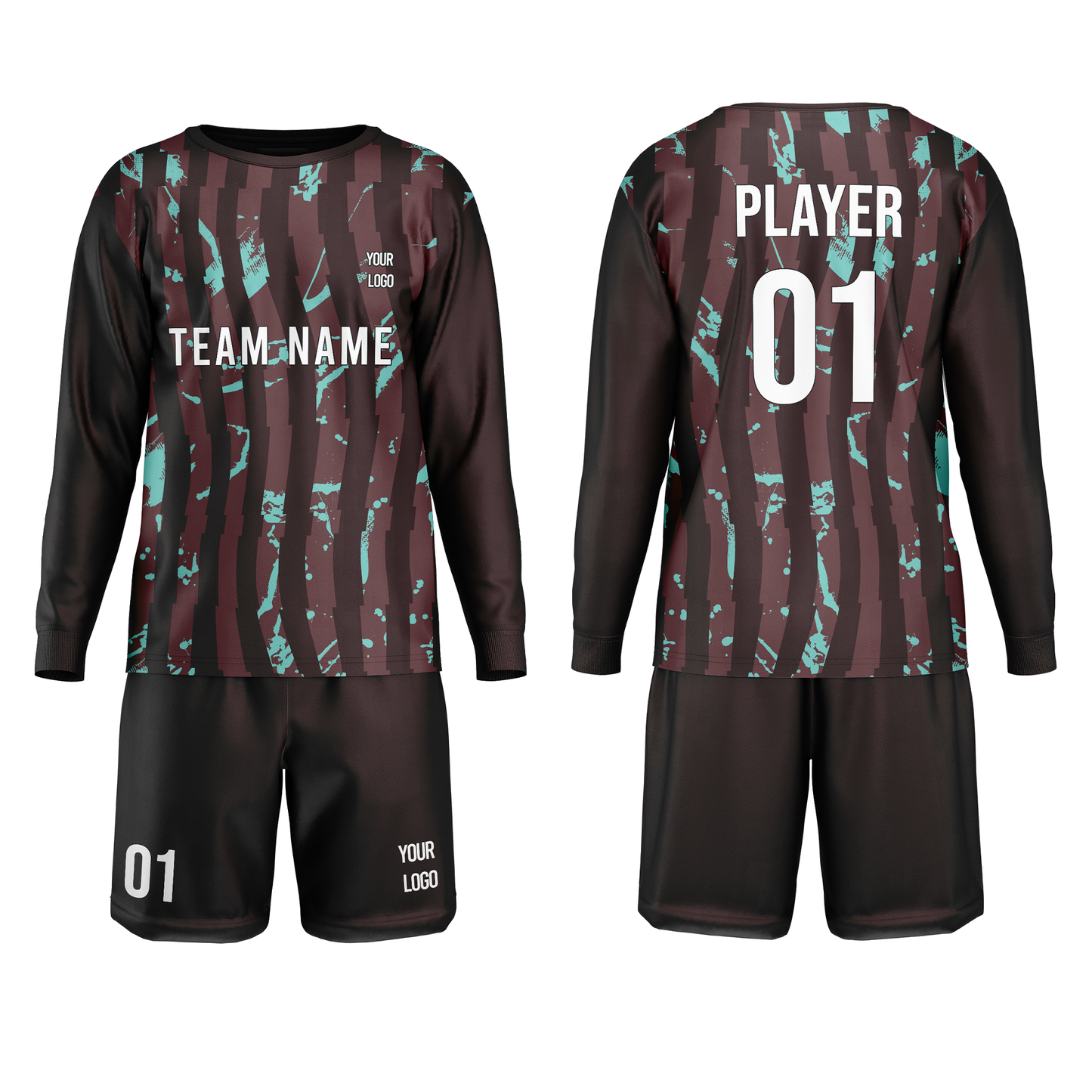Custom Soccer Goalkeeper Uniform - Wave Stripe - Personalized Kit