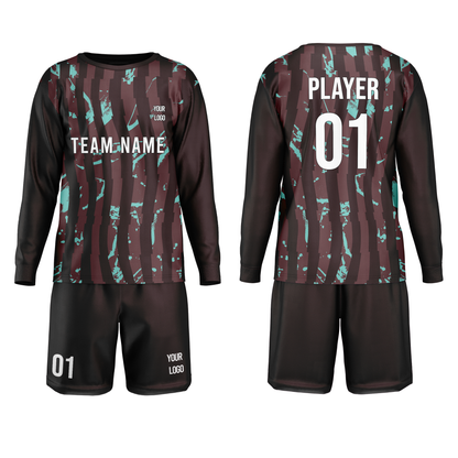 Custom Soccer Goalkeeper Uniform - Wave Stripe - Personalized Kit