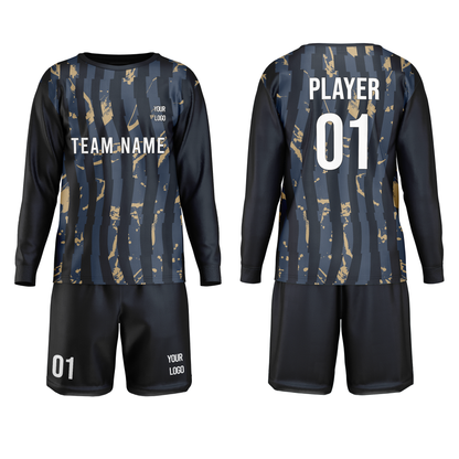 Custom Soccer Goalkeeper Uniform - Wave Stripe - Personalized Kit