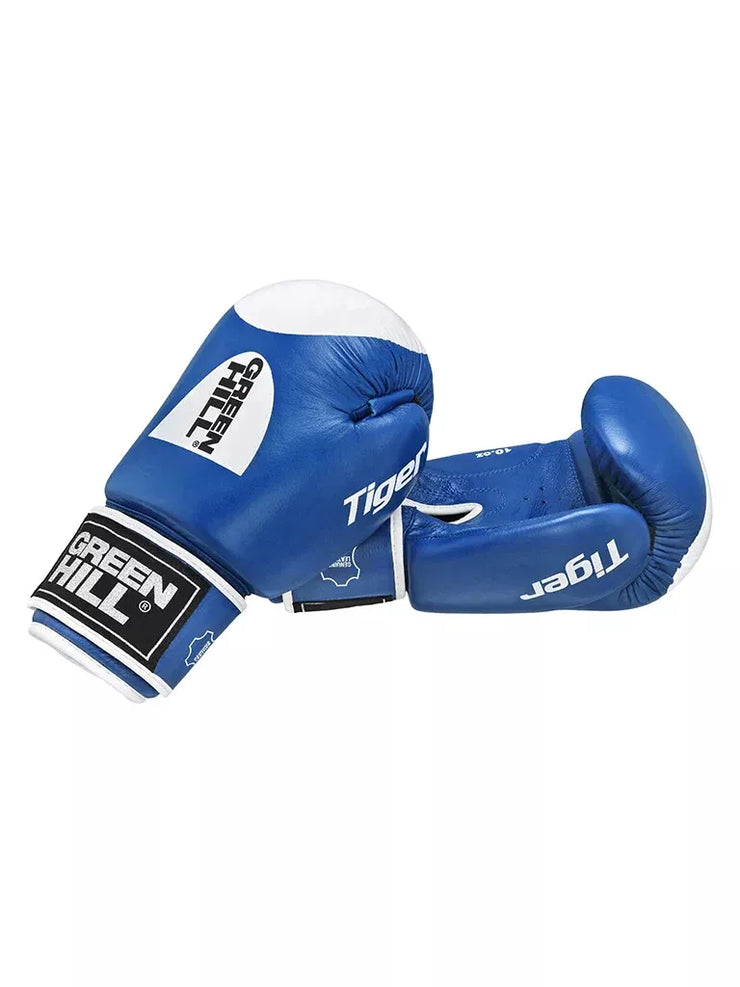 TIGER WITH TARGET Boxing Gloves – High-Quality Calfskin Genuine Leather