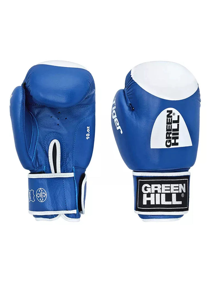 TIGER WITH TARGET Boxing Gloves – High-Quality Calfskin Genuine Leather