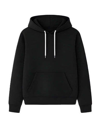 Custom Men Basic Hoodie - Solid Color Personalized Pullover