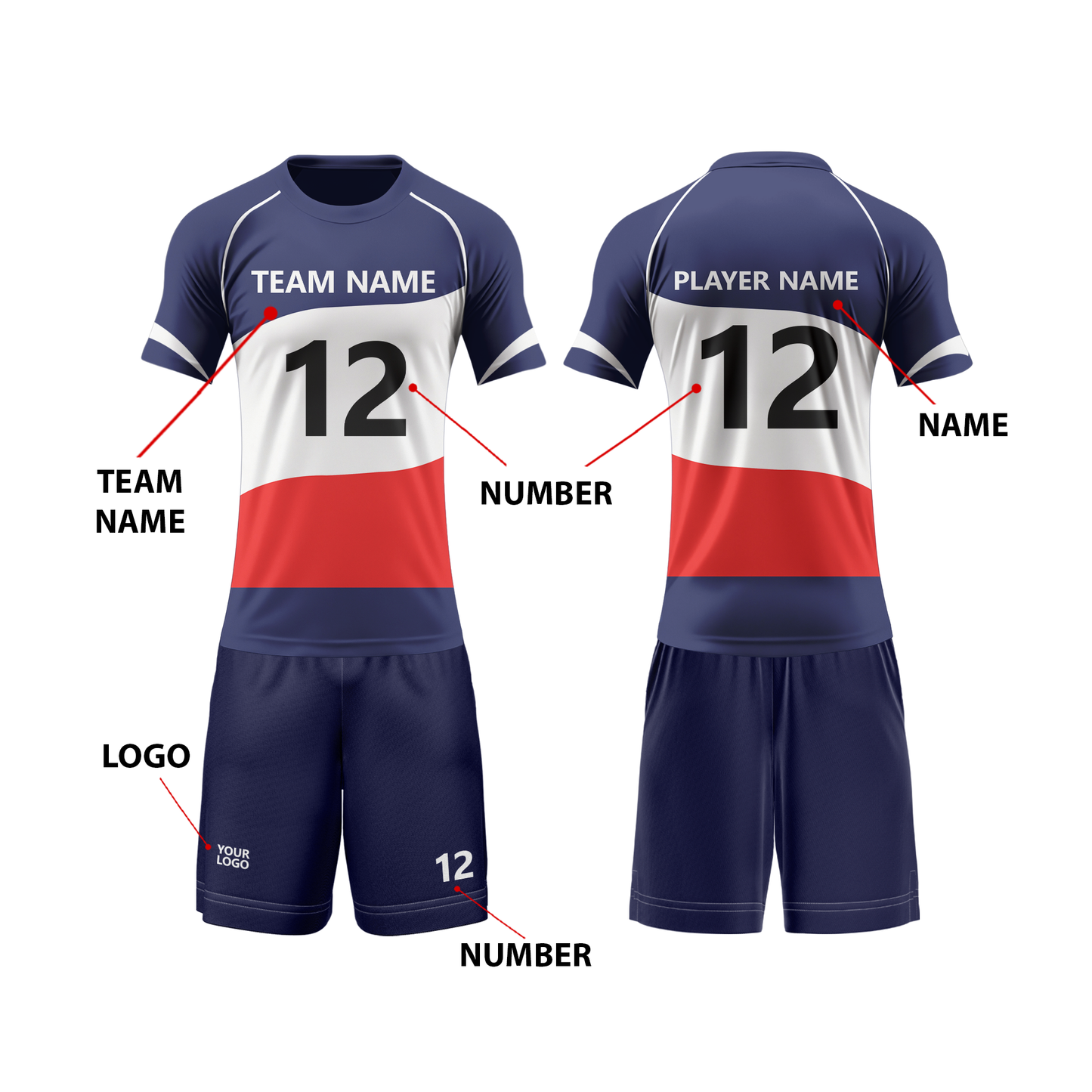 Custom Volleyball Uniform – Hex Web Design – Personalized Teamwear